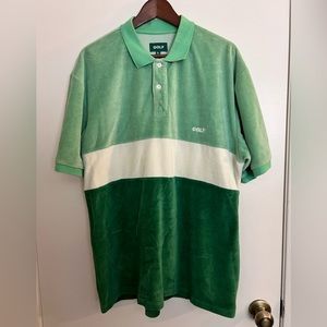 Golf Wang Color Block Velour Polo. Size XL, Used, very good condition